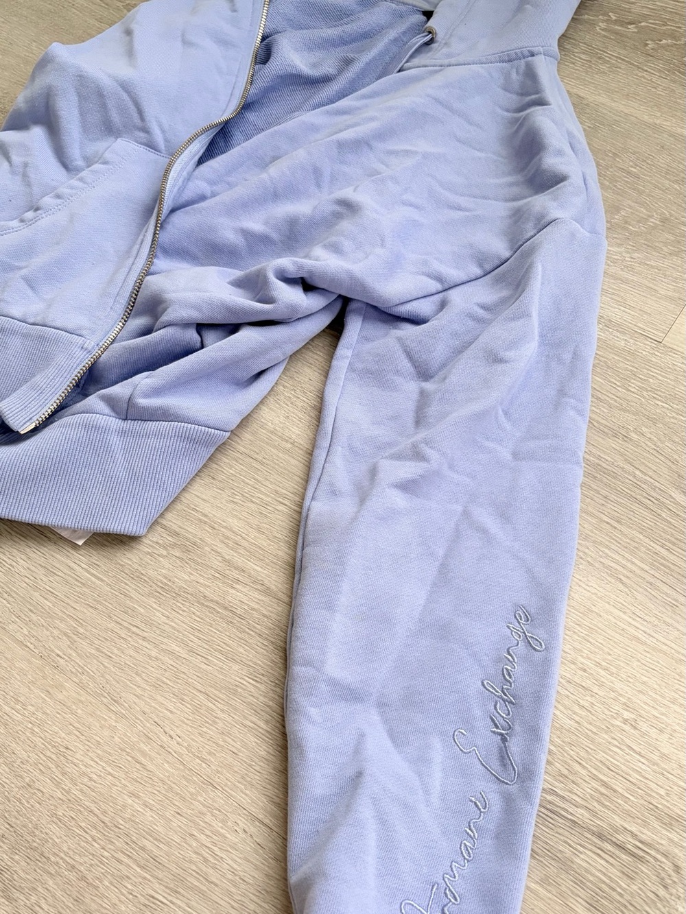 A/X Armani Exchange Light Lavender Zip-Up Bomber Jacket